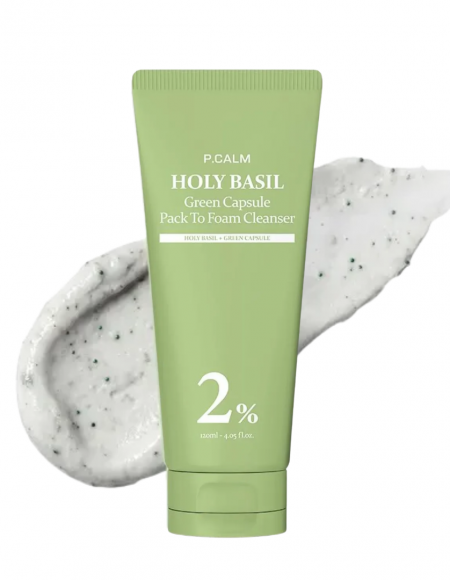P.CALM - Holy Basil Green Capsule Pack To Foam Cleanser (120ml)
